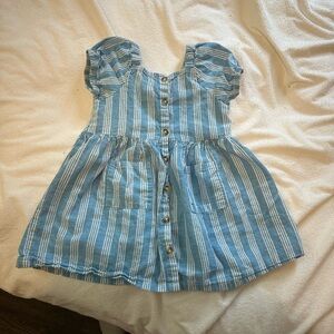 Falls Creek Blue and White Striped Kids Dress